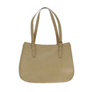 CELINE Tote Bag Leather Beige Gold Auth fm3933-13