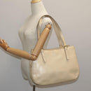 CELINE Tote Bag Leather Beige Gold Auth fm3933-24