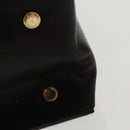 Salvatore Ferragamo Shoulder Bag Leather 2way Black Gold Auth fm3947-6
