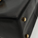 Salvatore Ferragamo Shoulder Bag Leather 2way Black Gold Auth fm3947-9