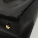 Salvatore Ferragamo Shoulder Bag Leather 2way Black Gold Auth fm3947-15
