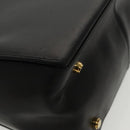 Salvatore Ferragamo Shoulder Bag Leather 2way Black Gold Auth fm3947-16