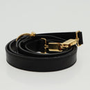 Salvatore Ferragamo Shoulder Bag Leather 2way Black Gold Auth fm3947-26