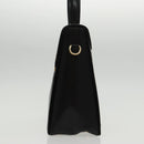 Salvatore Ferragamo Shoulder Bag Leather 2way Black Gold Auth fm3947-3