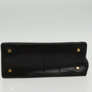 Salvatore Ferragamo Shoulder Bag Leather 2way Black Gold Auth fm3947-5