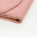 CHANEL COCO Mark Wallet Caviar Skin Pink Gold CC Auth fm3962-15