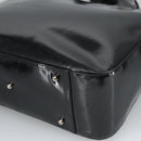 GUCCI Hand Bag Enamel 2way Black Silver 000 1013 0504 Auth fm3966-15