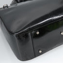 GUCCI Hand Bag Enamel 2way Black Silver 000 1013 0504 Auth fm3966-16