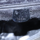 GUCCI Hand Bag Enamel 2way Black Silver 000 1013 0504 Auth fm3966-17