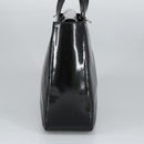 GUCCI Hand Bag Enamel 2way Black Silver 000 1013 0504 Auth fm3966-3