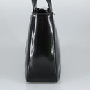 GUCCI Hand Bag Enamel 2way Black Silver 000 1013 0504 Auth fm3966-4