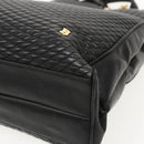 BALLY Chain Shoulder Bag Leather Black Gold Auth fm3969-9