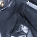 BALLY Chain Shoulder Bag Leather Black Gold Auth fm3969-17