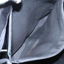 BALLY Chain Shoulder Bag Leather Black Gold Auth fm3969-20