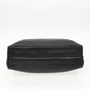 BALLY Chain Shoulder Bag Leather Black Gold Auth fm3969-5