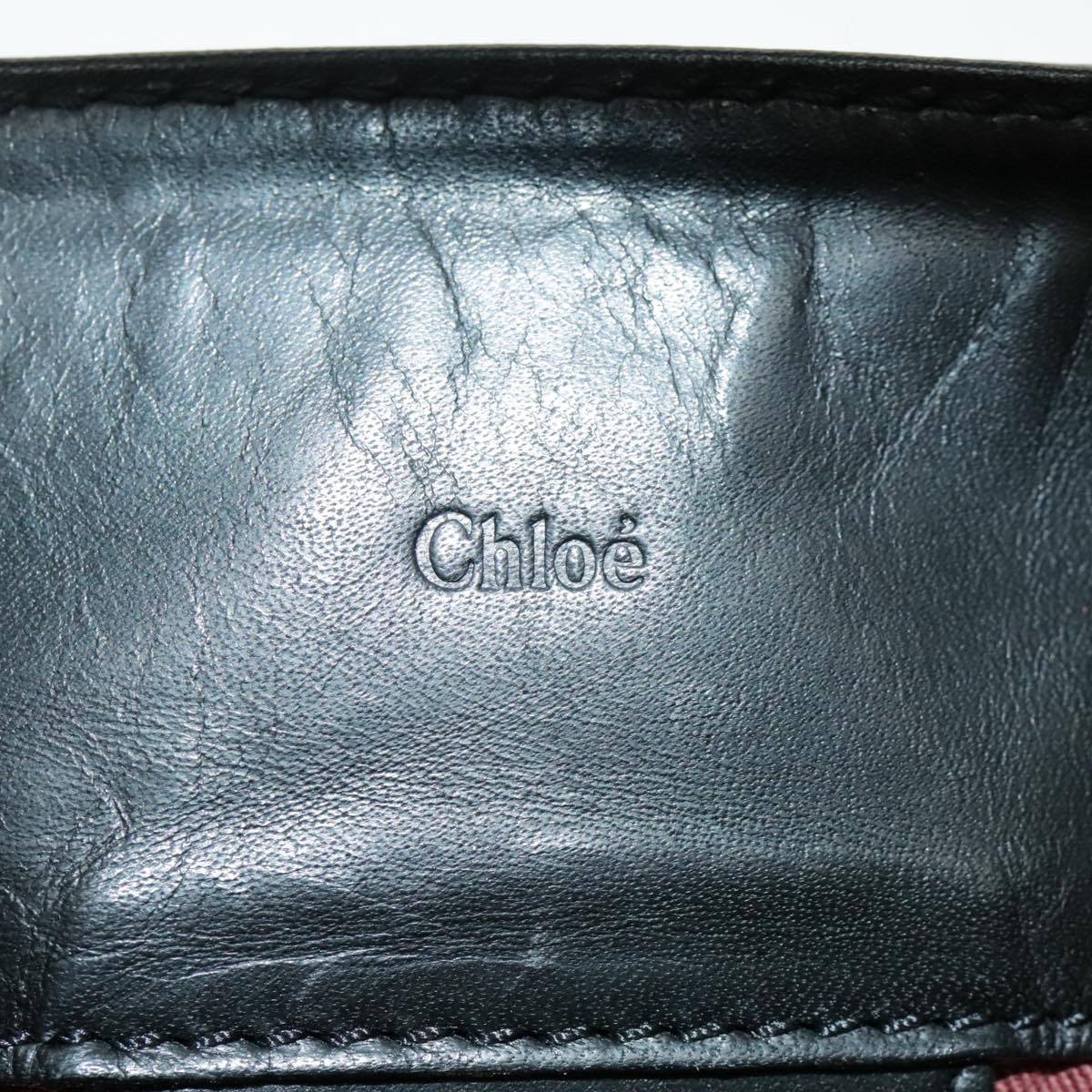 Chloe Victoria Hand Bag Leather 2way Black Auth fm3978