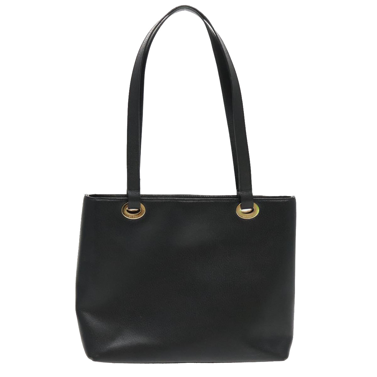 GUCCI Tote Bag Leather Black Auth fm3984