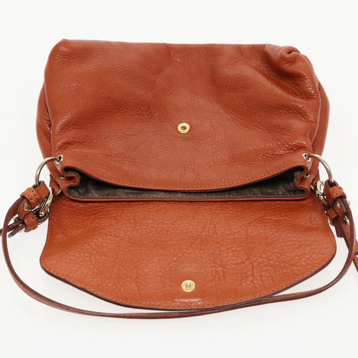 Chloe Lily Hand Bag Leather 2way Brown Auth fm3985