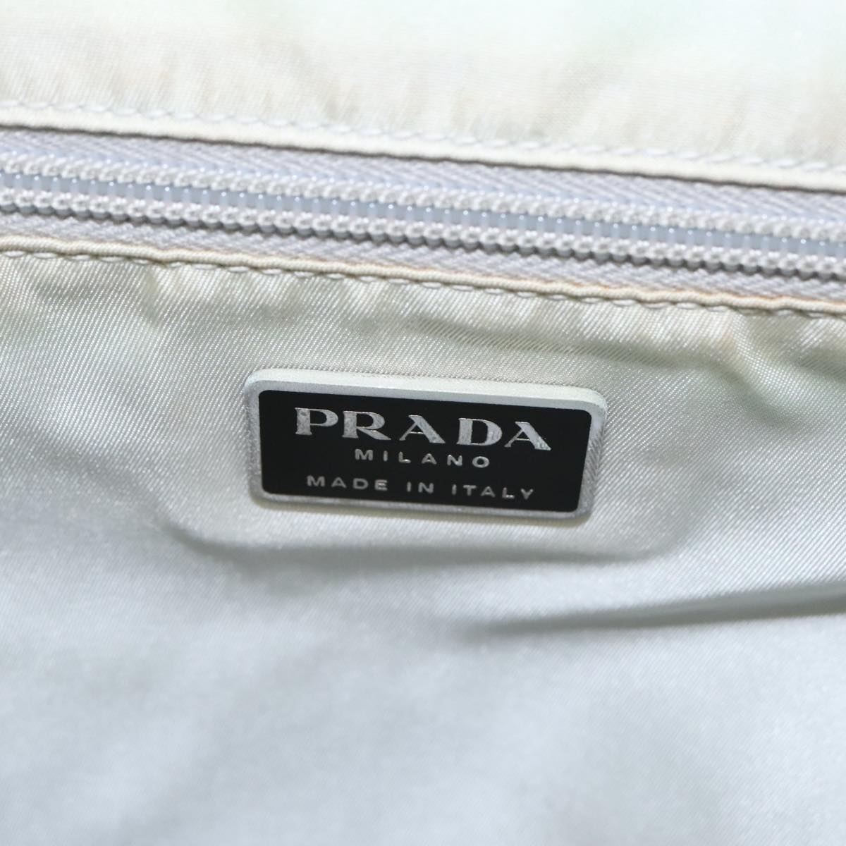 PRADA Hand Bag Nylon Gray Auth fm3988