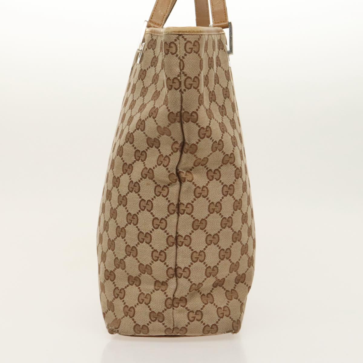 GUCCI GG Canvas Tote Bag Beige Gold 002 1098 3444 Auth fm4010