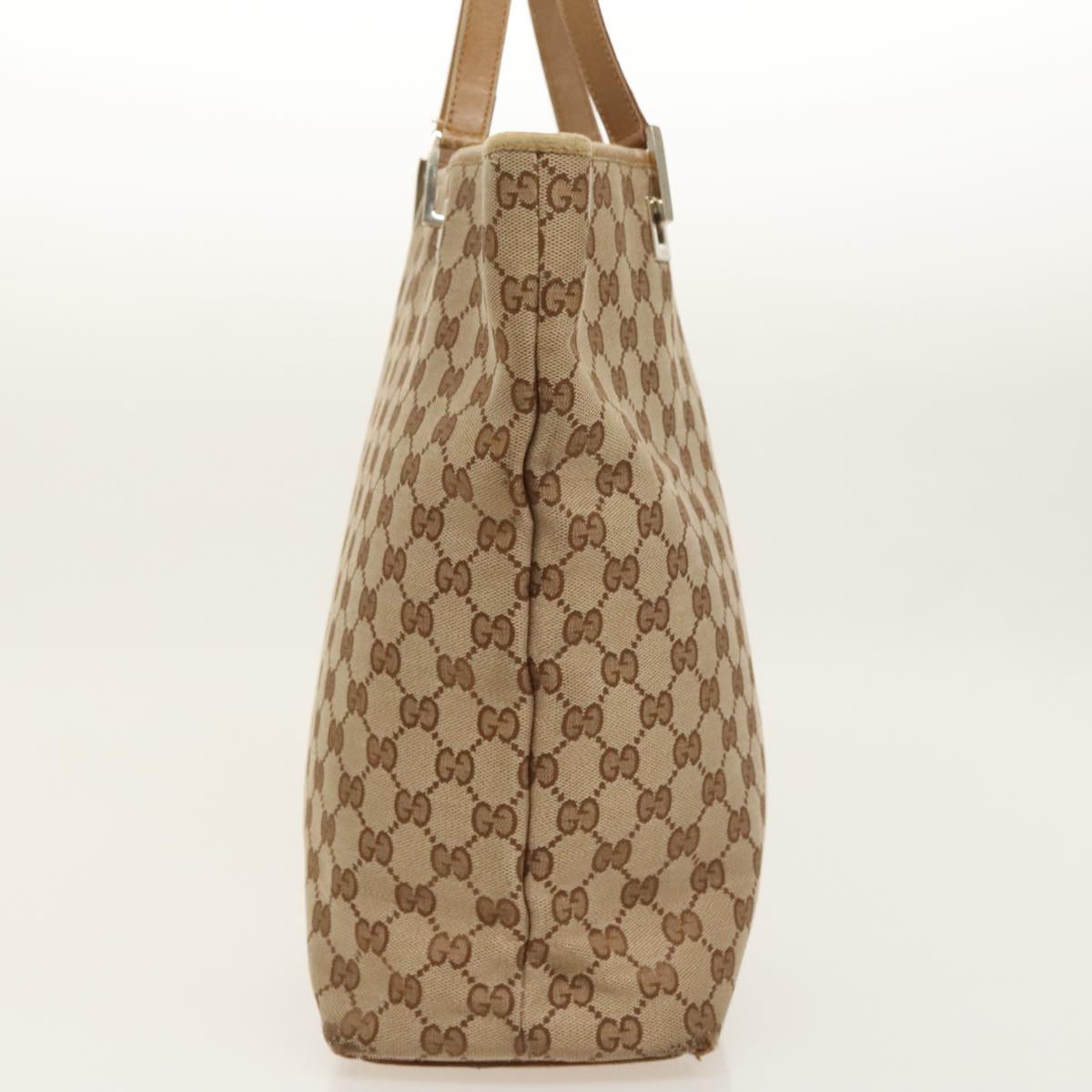 GUCCI GG Canvas Tote Bag Beige Gold 002 1098 3444 Auth fm4010