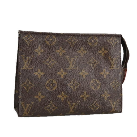 LOUIS VUITTON Monogram Poche Toilette 19 Pouch M47544 LV Auth fm4027