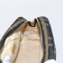 FENDI Zucca Canvas Pouch Brown Black Auth fm4029-10