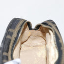 FENDI Zucca Canvas Pouch Brown Black Auth fm4029-11
