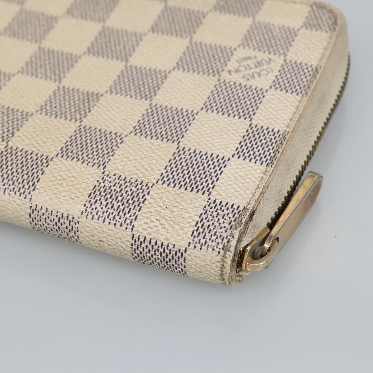 LOUIS VUITTON Damier Azur Zippy Organizer Long Wallet N60012 LV Auth fm4041