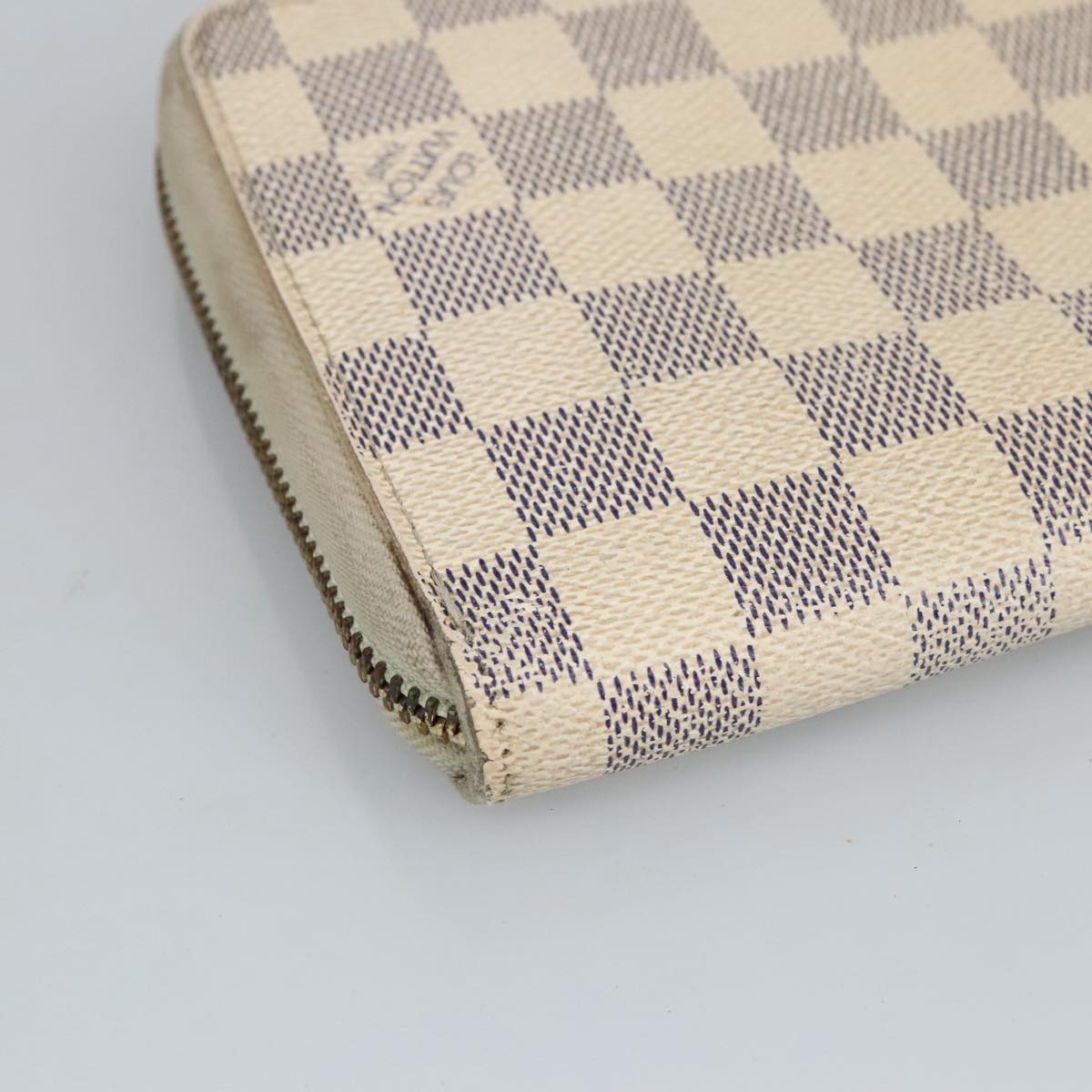 LOUIS VUITTON Damier Azur Zippy Organizer Long Wallet N60012 LV Auth fm4041