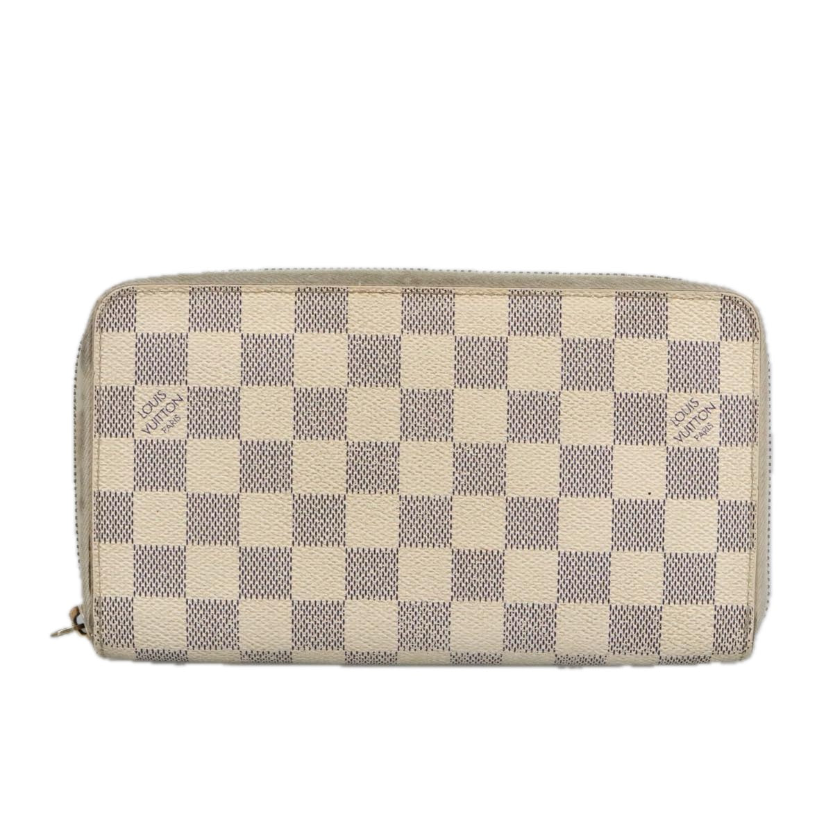 LOUIS VUITTON Damier Azur Zippy Organizer Long Wallet N60012 LV Auth fm4041