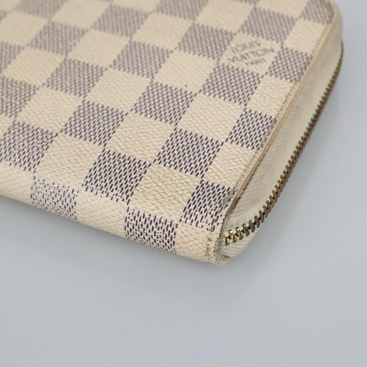 LOUIS VUITTON Damier Azur Zippy Organizer Long Wallet N60012 LV Auth fm4041