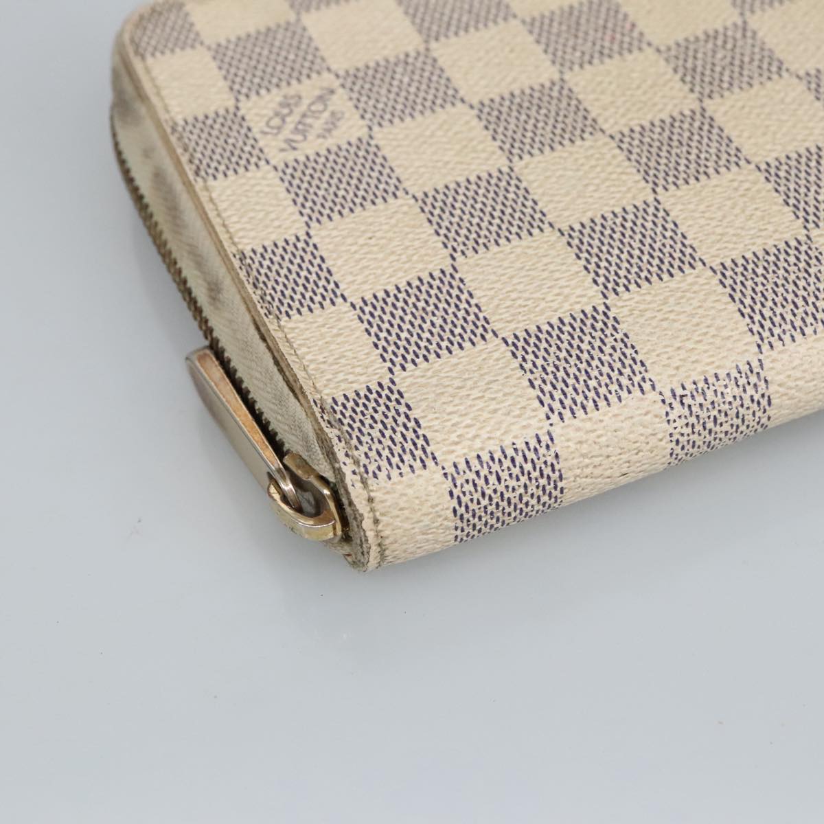 LOUIS VUITTON Damier Azur Zippy Organizer Long Wallet N60012 LV Auth fm4041