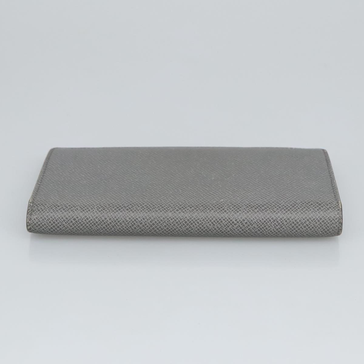 LOUIS VUITTON Taiga Brazza Portefeuille Long Wallet Gray M81554 LV Auth fm4044