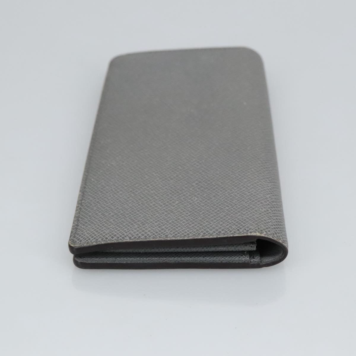 LOUIS VUITTON Taiga Brazza Portefeuille Long Wallet Gray M81554 LV Auth fm4044