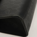 Christian Dior Honeycomb Canvas Shoulder Bag PVC Leather Black Gold Auth fm4057-9