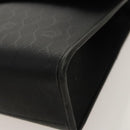 Christian Dior Honeycomb Canvas Shoulder Bag PVC Leather Black Gold Auth fm4057-14