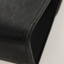 Christian Dior Honeycomb Canvas Shoulder Bag PVC Leather Black Gold Auth fm4057-16