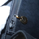 Christian Dior Honeycomb Canvas Shoulder Bag PVC Leather Black Gold Auth fm4057-20