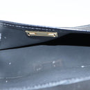 Christian Dior Honeycomb Canvas Shoulder Bag PVC Leather Black Gold Auth fm4057-22