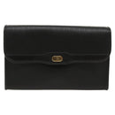 Christian Dior Honeycomb Canvas Shoulder Bag PVC Leather Black Gold Auth fm4057-13