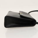 Christian Dior Honeycomb Canvas Shoulder Bag PVC Leather Black Gold Auth fm4057-3