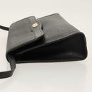 Christian Dior Honeycomb Canvas Shoulder Bag PVC Leather Black Gold Auth fm4057-4