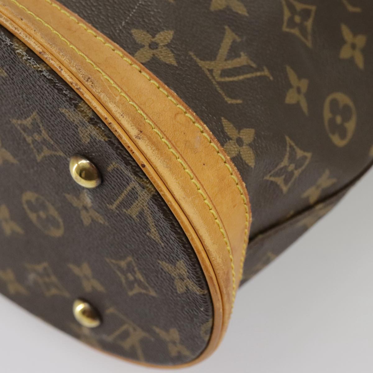 LOUIS VUITTON Monogram Bucket PM Shoulder Bag M42238 LV Auth fm4122