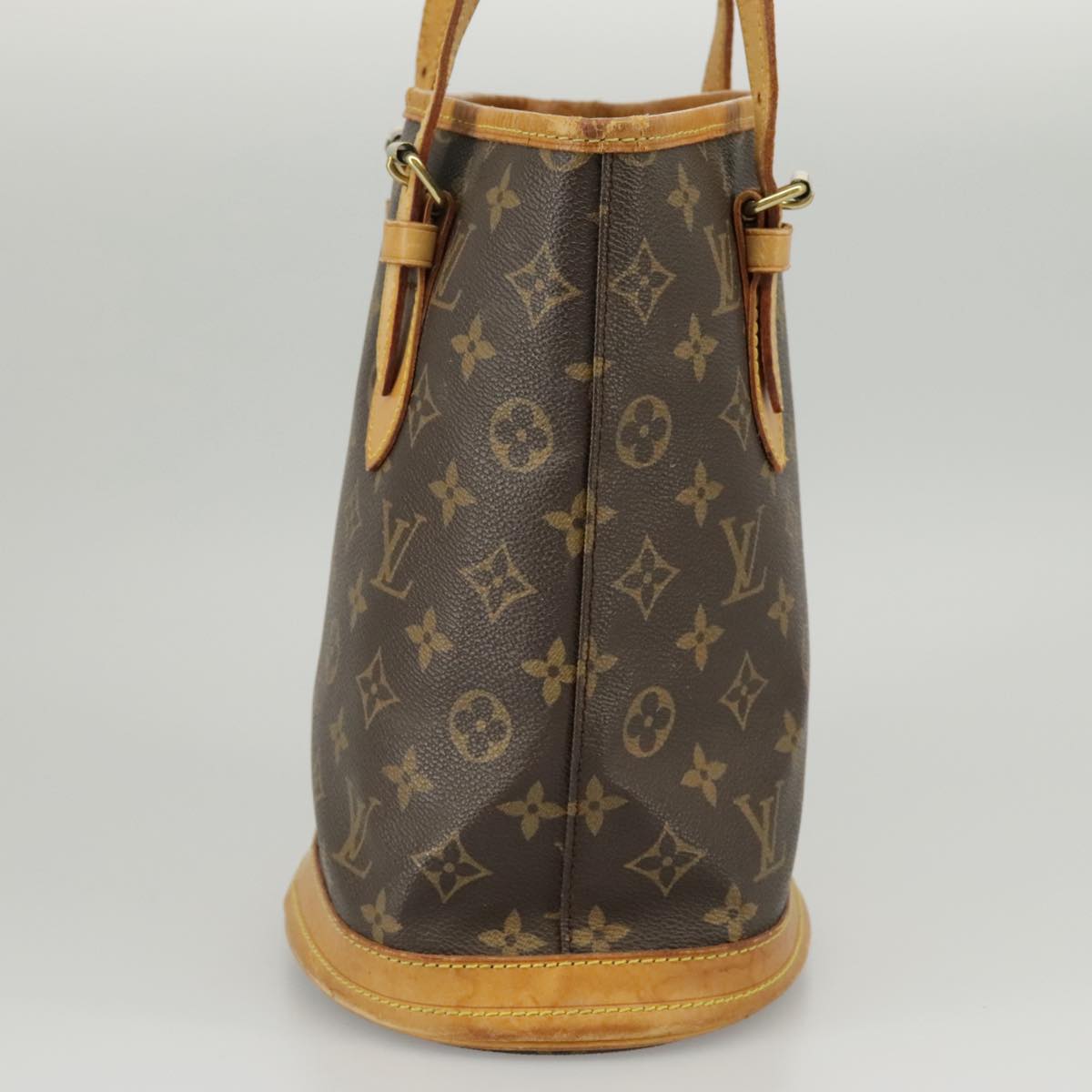 LOUIS VUITTON Monogram Bucket PM Shoulder Bag M42238 LV Auth fm4122