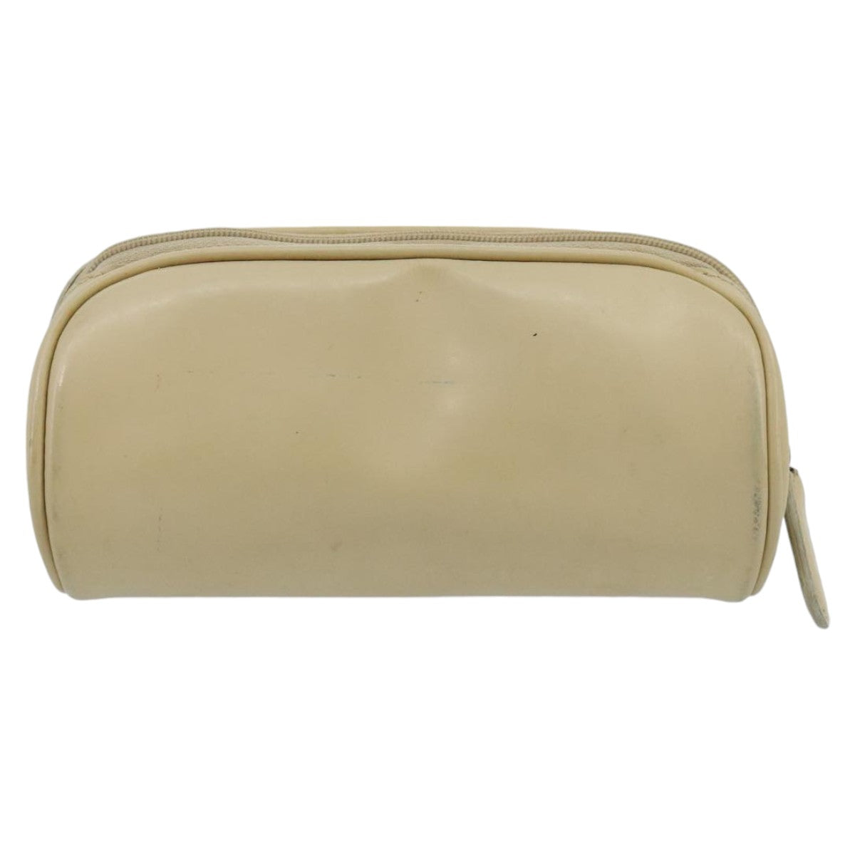 GUCCI Pouch Patent leather Beige Auth fm4142