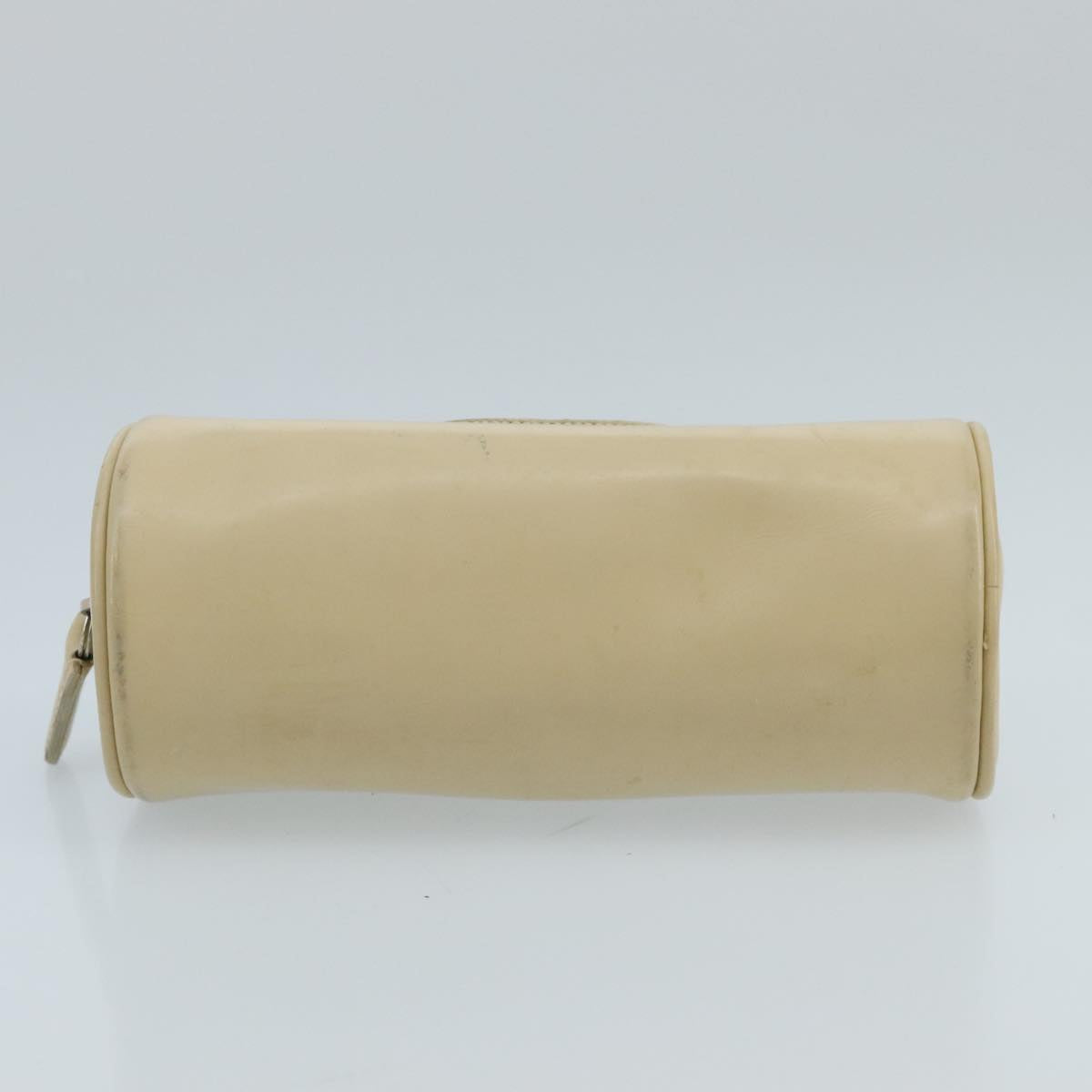 GUCCI Pouch Patent leather Beige Auth fm4142