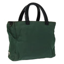 PRADA Hand Bag Nylon Green Auth fm4152-1
