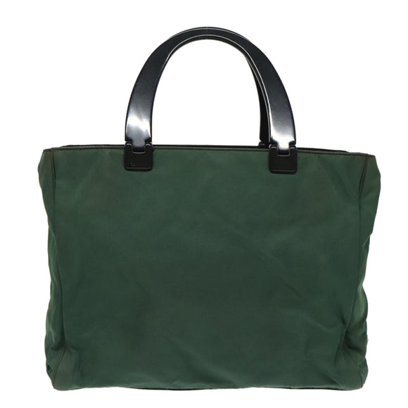 PRADA Hand Bag Nylon Green Auth fm4152