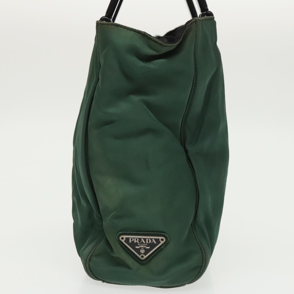 PRADA Hand Bag Nylon Green Auth fm4152